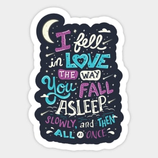 Fell in love Sticker